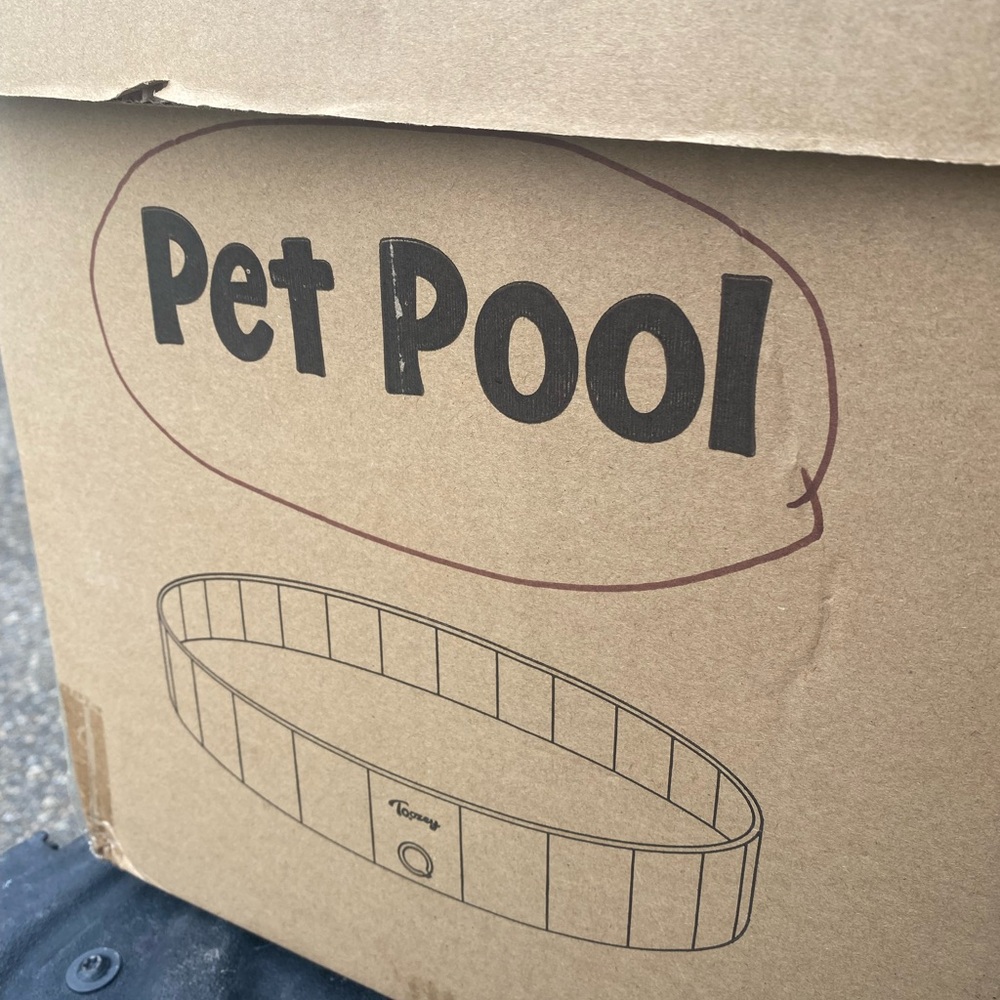 Pet Pool Foldable Dog/Kid Splash Pool - blue.47” x 11”